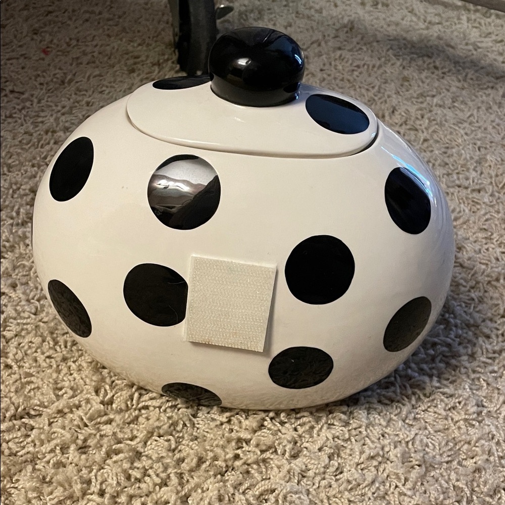 Coton Colors Black and White Polka Dot Jar